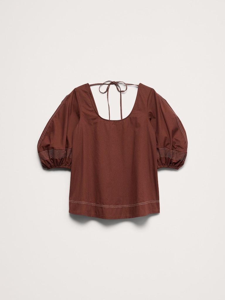 Cotton Scoop-Back Top