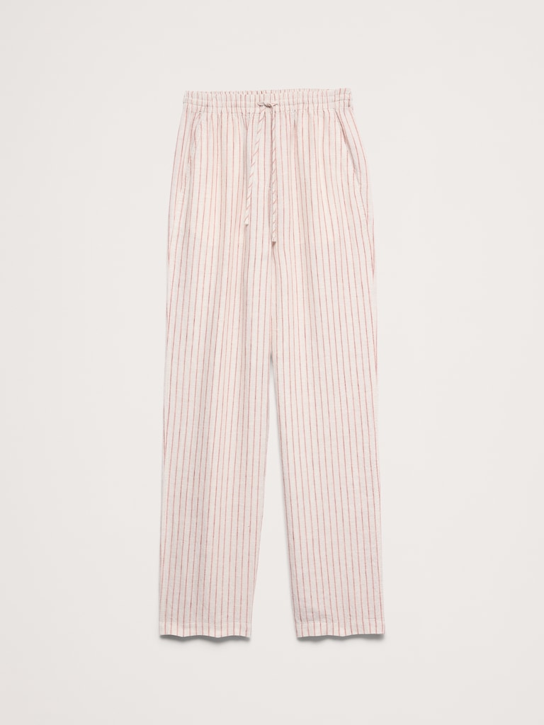 The Getaway Straight-Leg Pull-On Pant in Linen