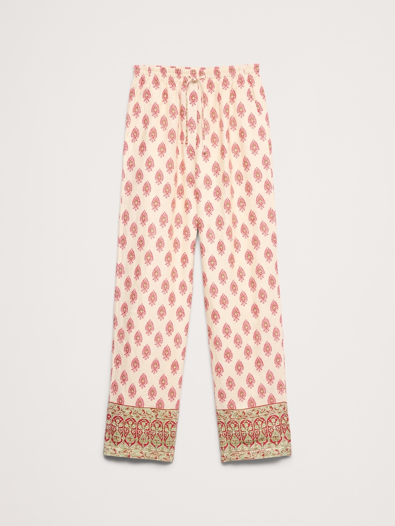 The Getaway Straight-Leg Pull-On Pant in Linen