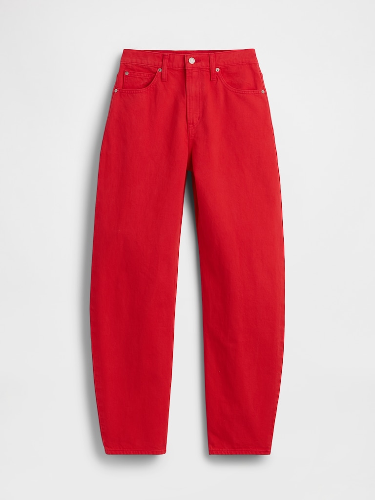 High Rise Barrel Jeans