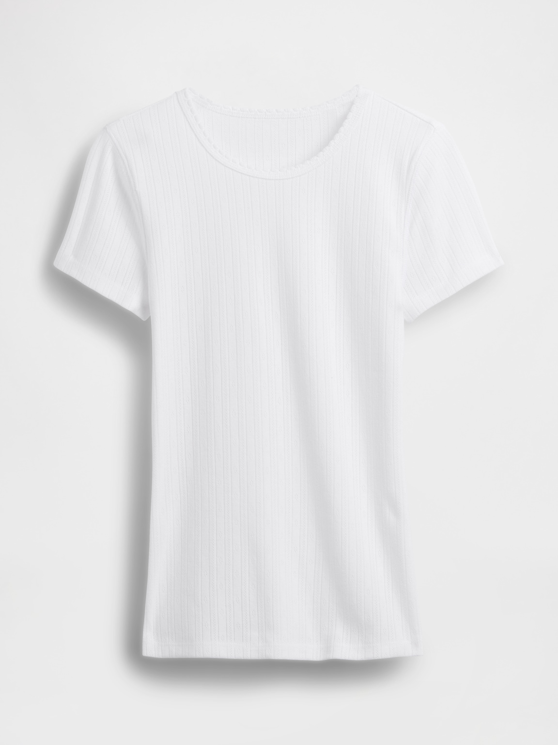 Pointelle Crewneck T-Shirt