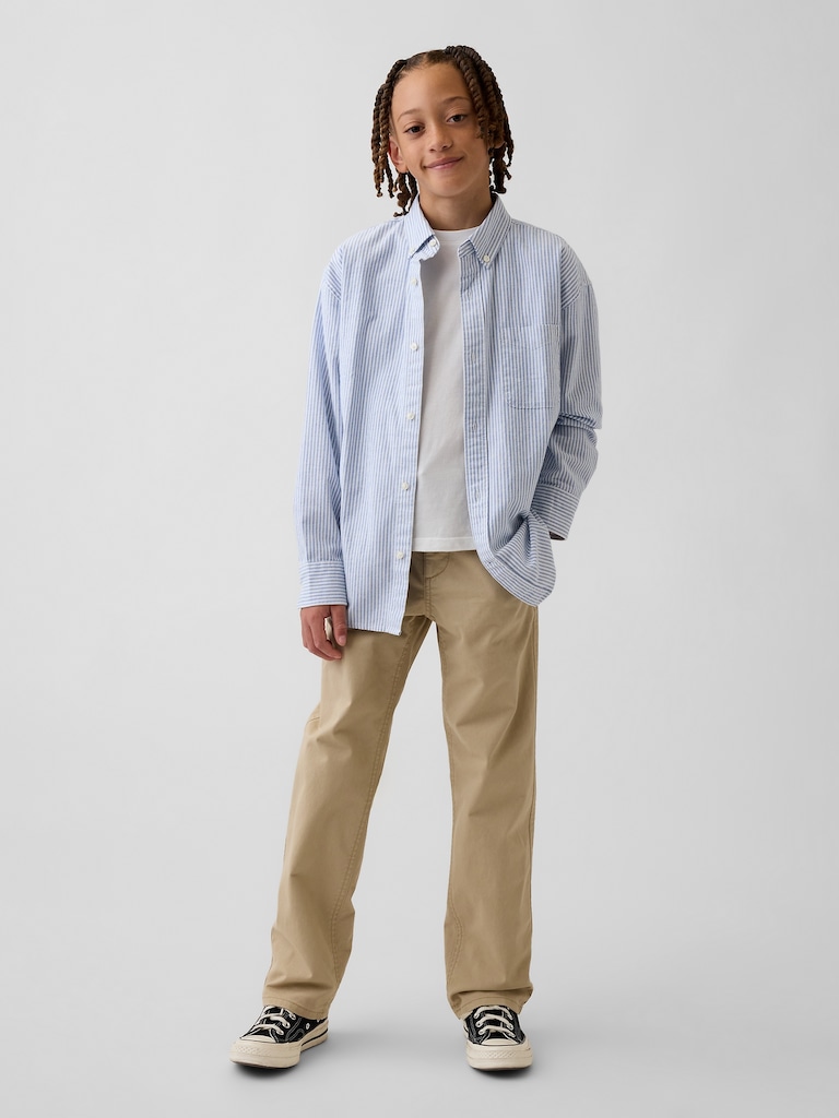 Kids Modern Relaxed Straight Khakis