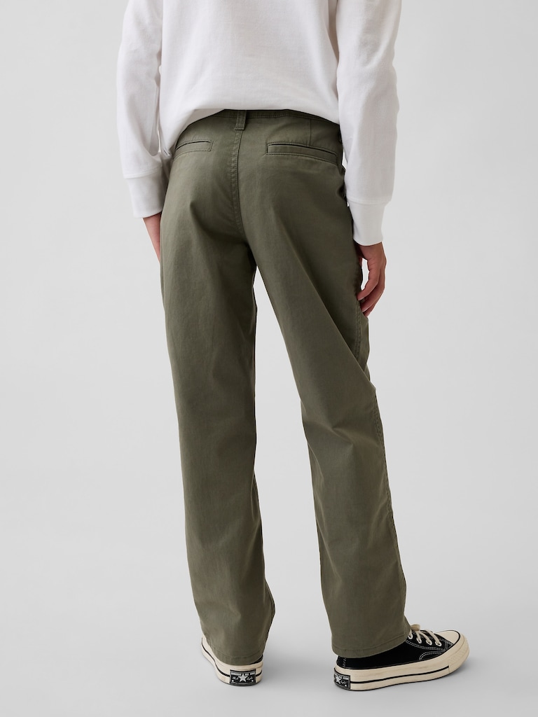 Kids Modern Relaxed Straight Khakis