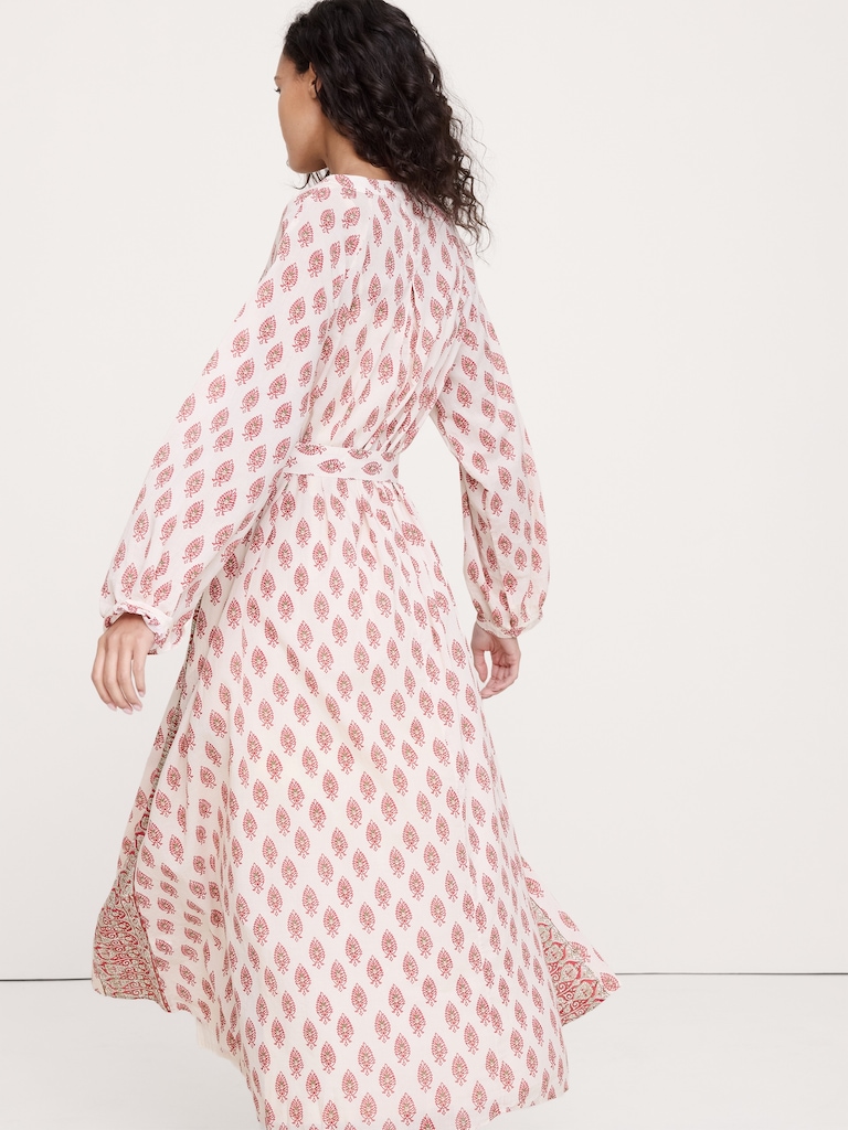 Lightweight Cotton Kaftan Maxi Dress