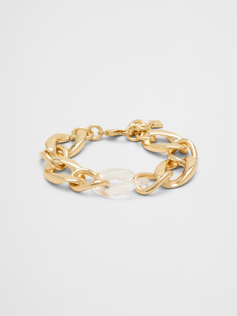 Clear Resin Link Bracelet