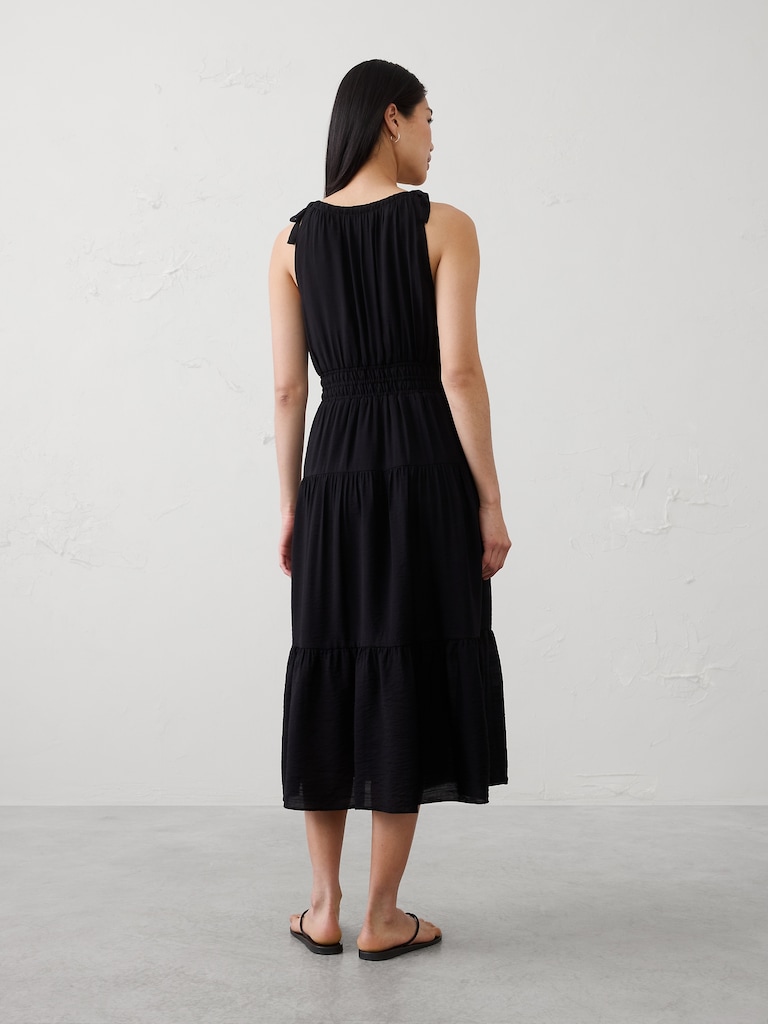 Tied-Shoulder Maxi Dress