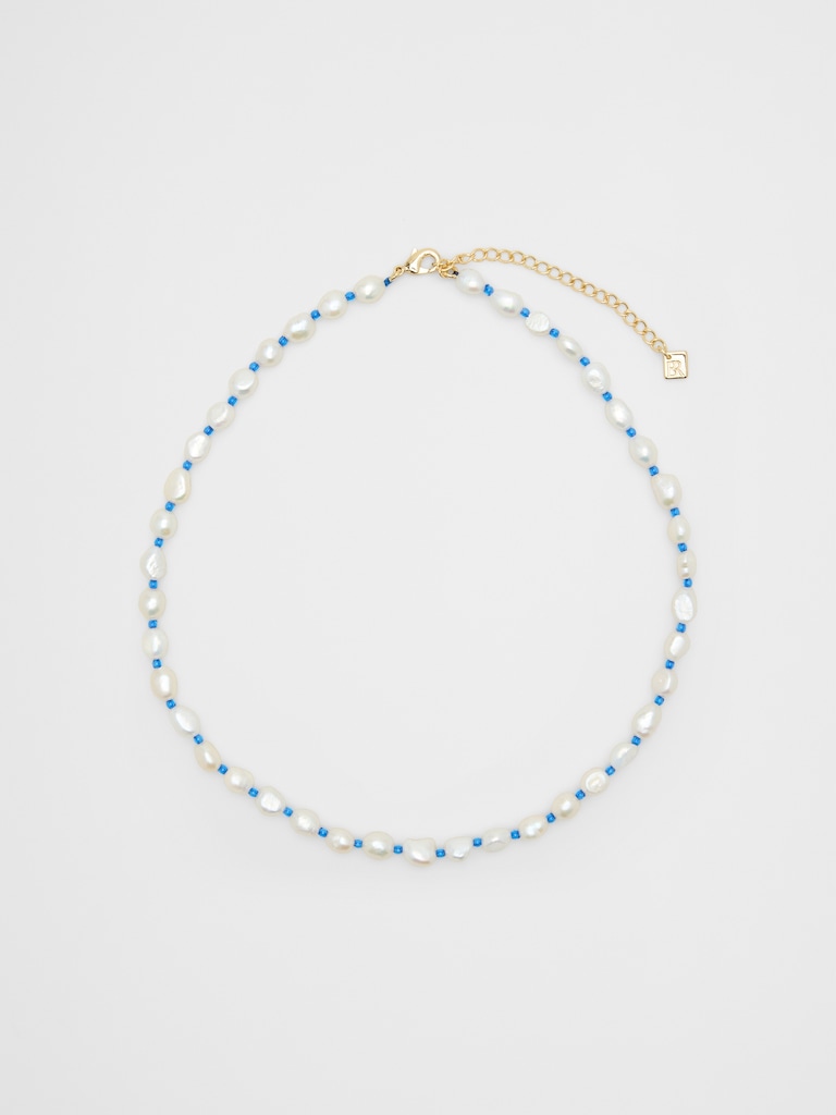 Pearl Colored Station Necklace