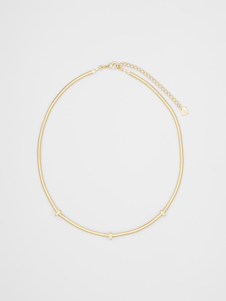 Cubic Zirconia Herringbone Necklace