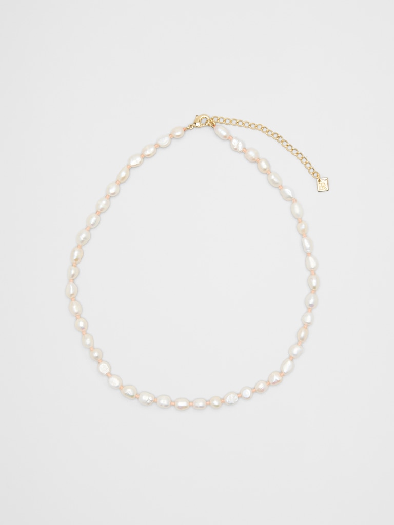 Pearl Colored Station Necklace