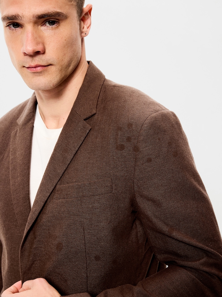 Relaxed Unlined Linen-Blend Blazer