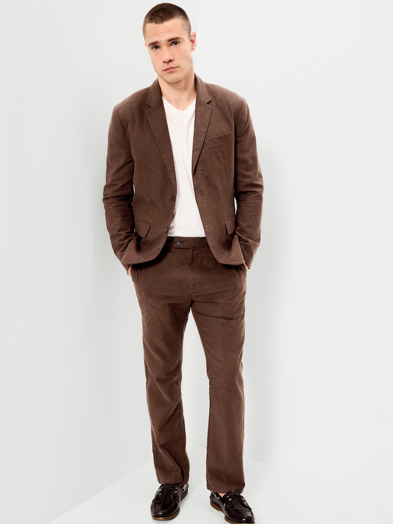 Relaxed Unlined Linen-Blend Blazer