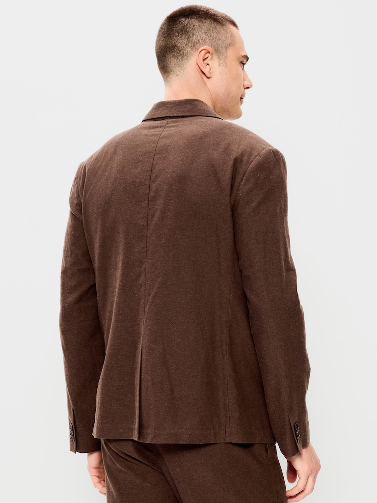 Relaxed Unlined Linen-Blend Blazer