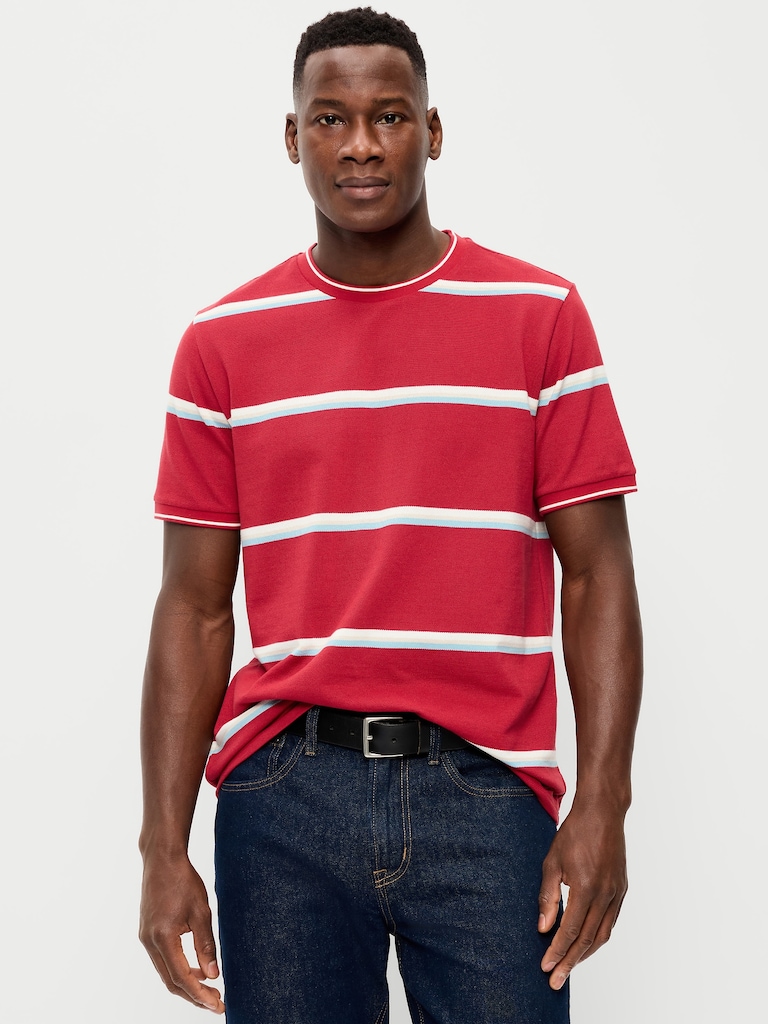 Crew-Neck Pique T-Shirt