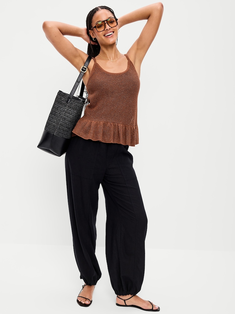 Camisole à basque métallisée