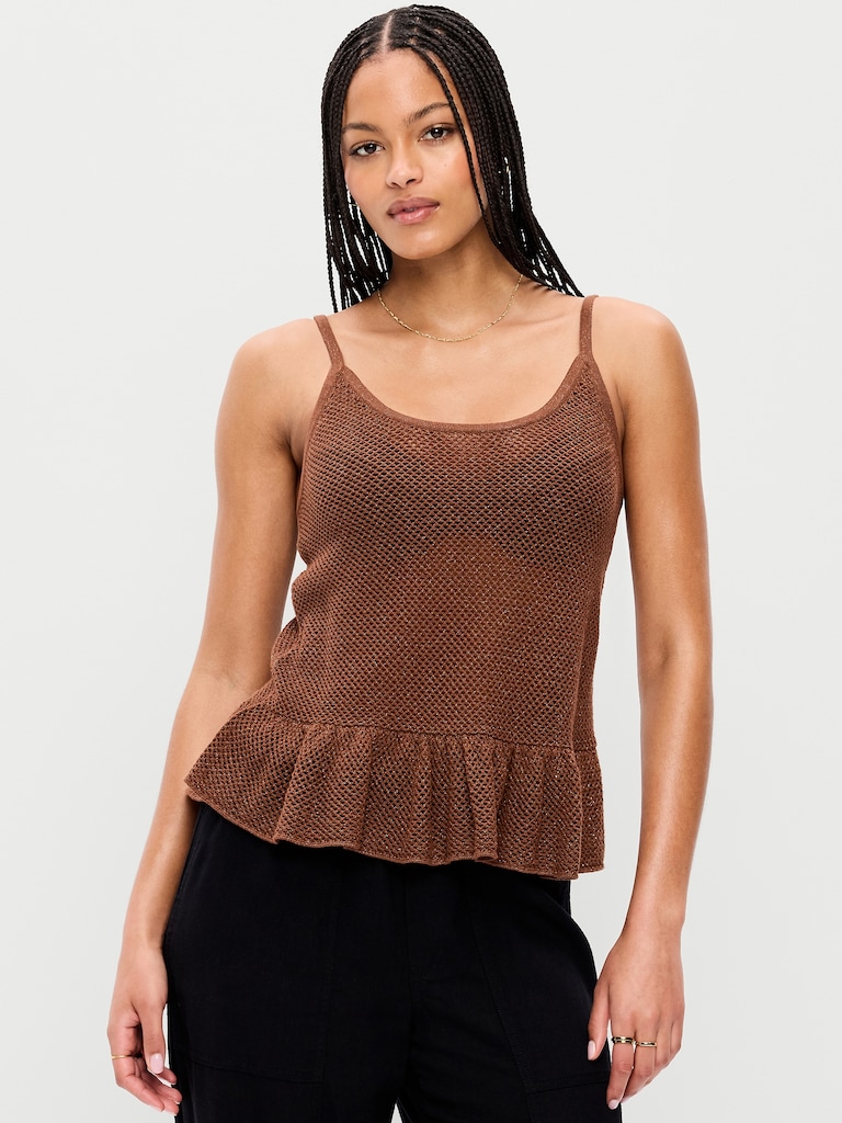 Camisole à basque métallisée