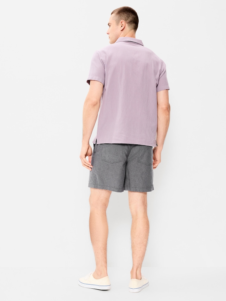 90's Loose Linen-Blend Shorts -- 5-inch inseam