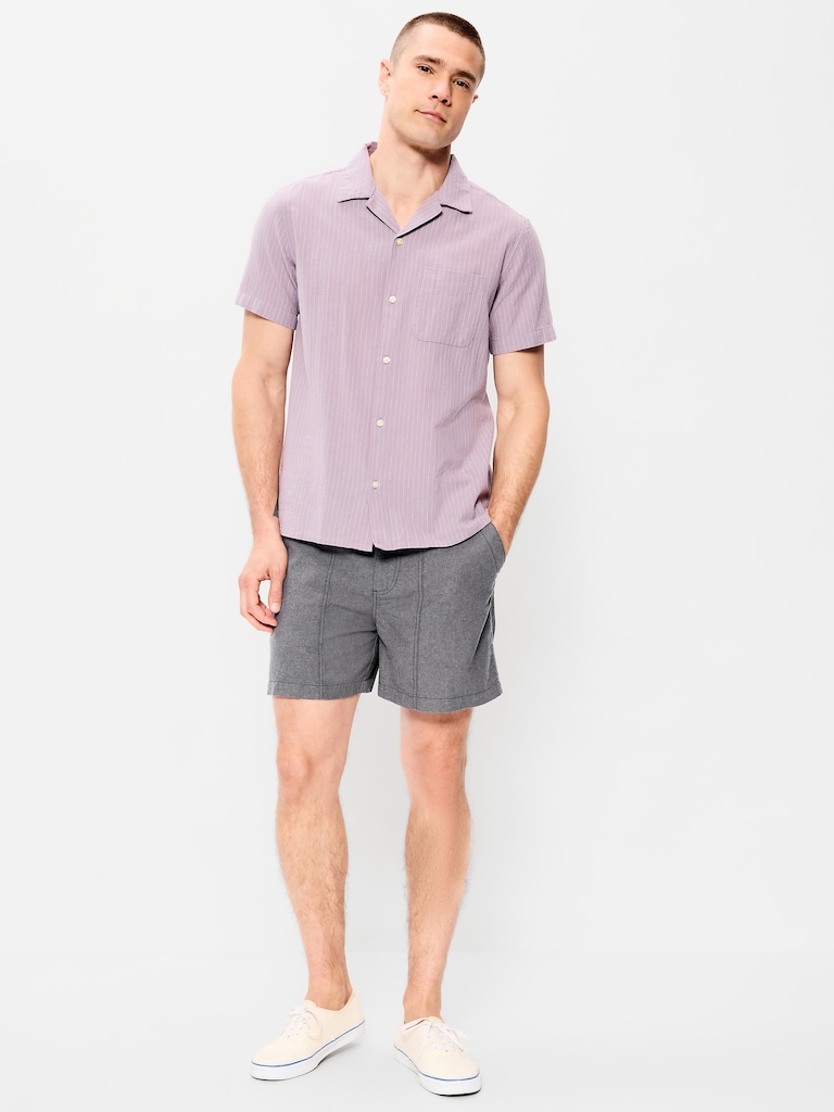 90's Loose Linen-Blend Shorts -- 5-inch inseam