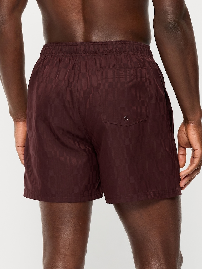 Textured Swim Trunks -- 5-inch inseam