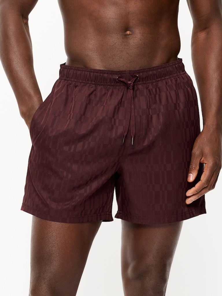 Textured Swim Trunks -- 5-inch inseam
