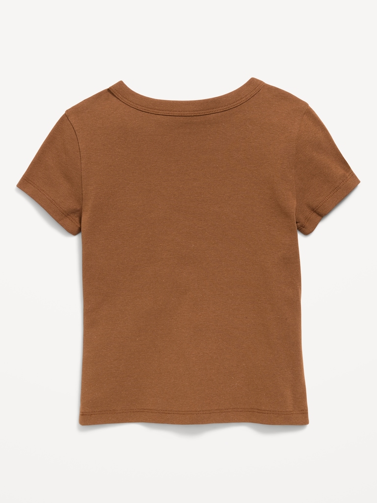 Fitted Short-Sleeve T-Shirt for Girls