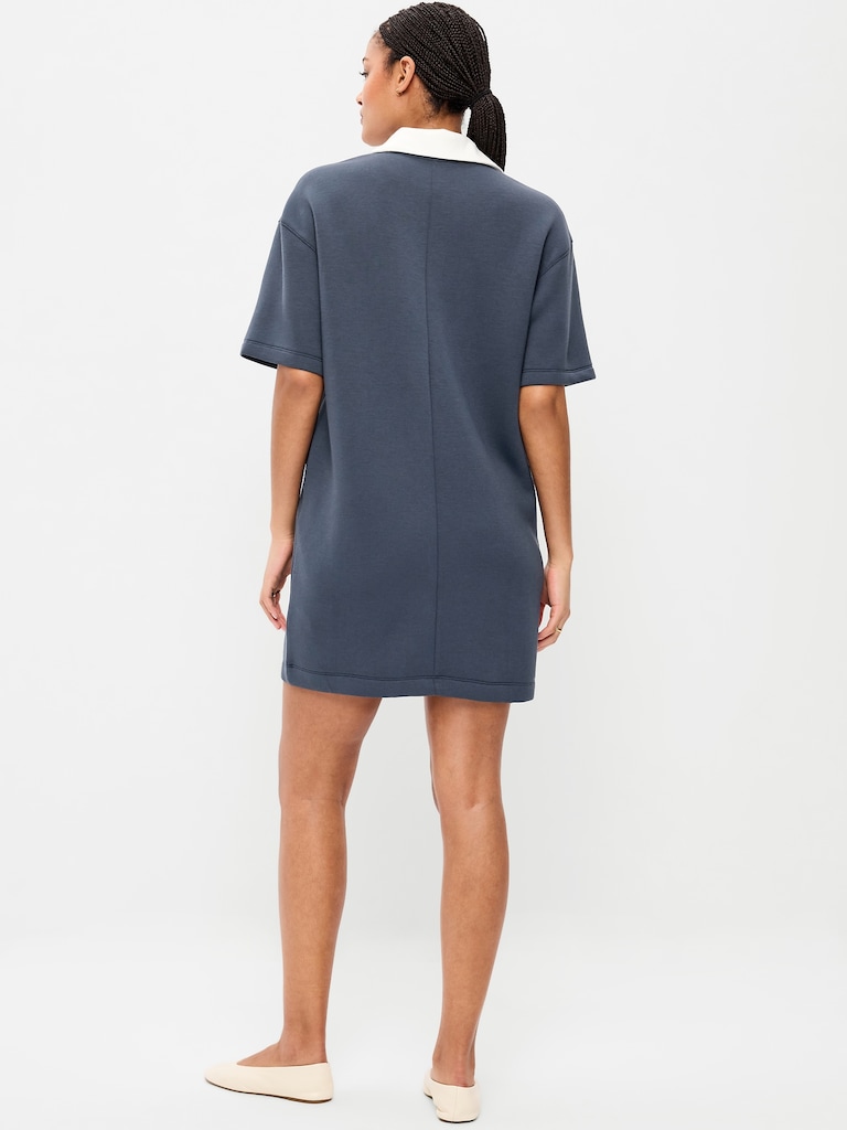 Bounce Fleece Short-Sleeve Polo Dress