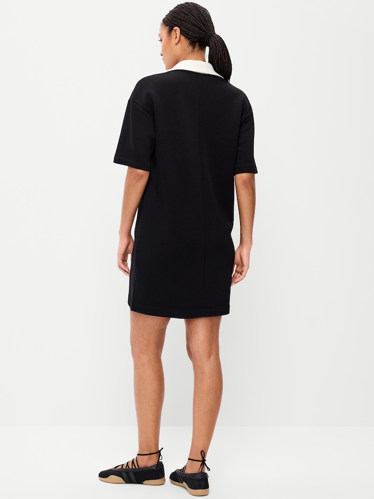 Bounce Fleece Short-Sleeve Polo Dress