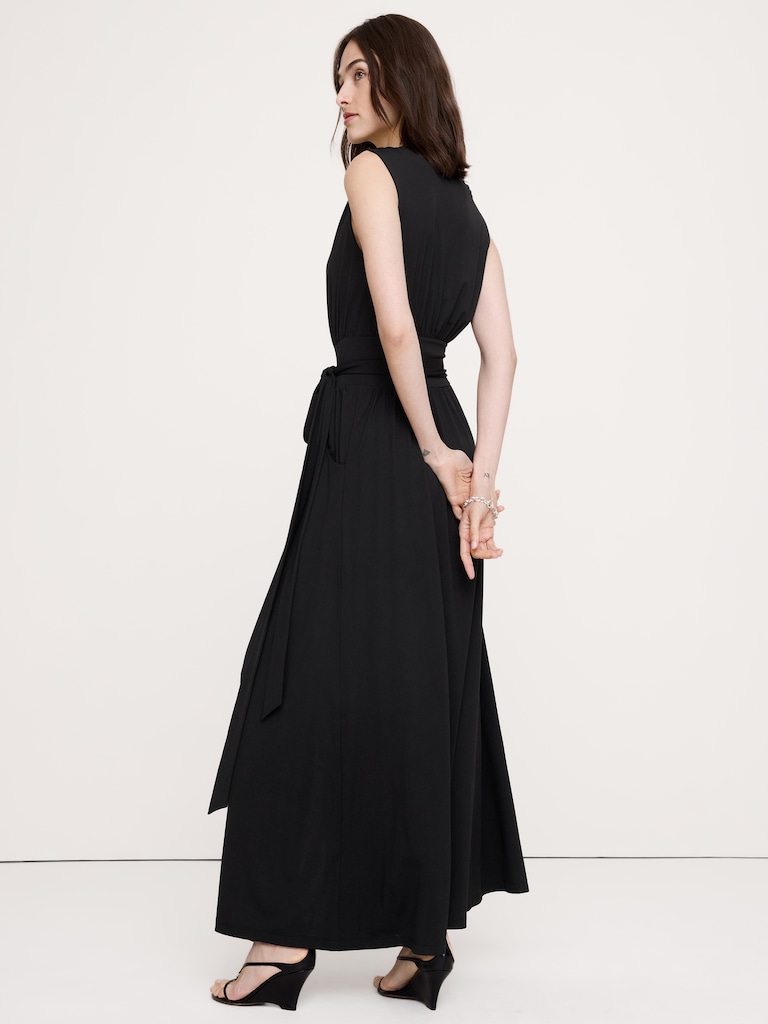 Robe cache-cœur en tricot