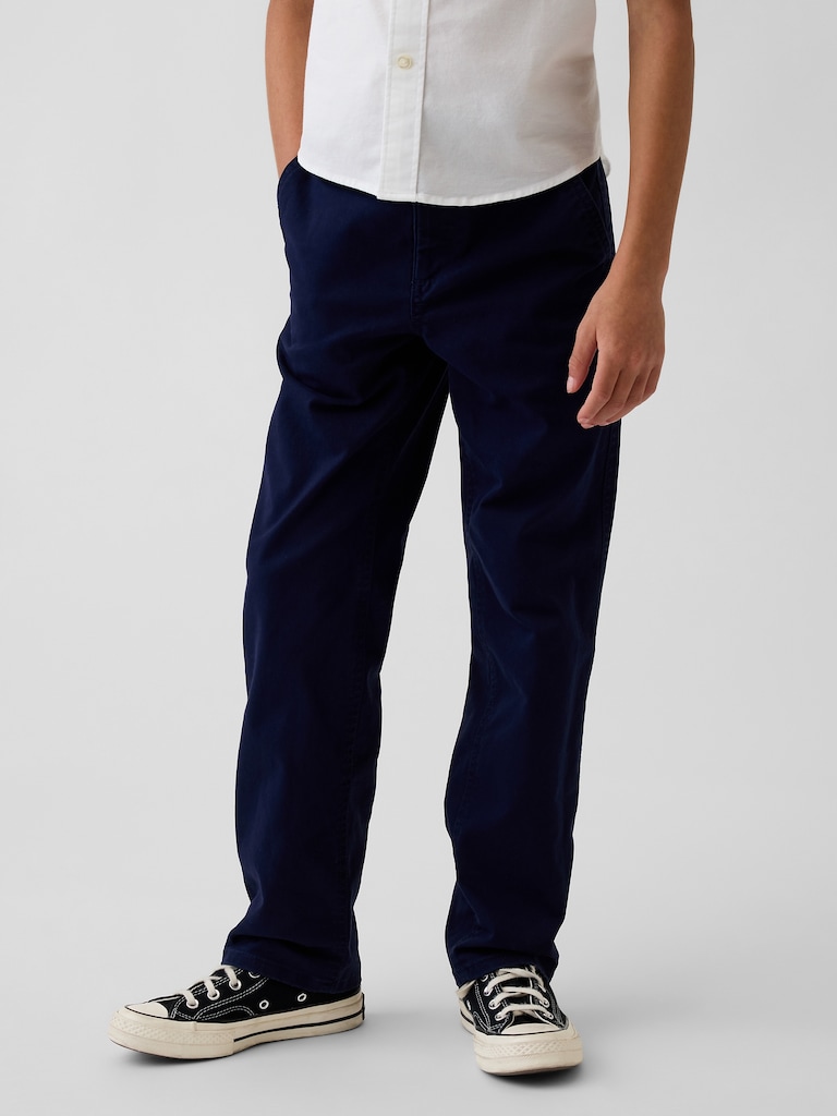 Kids Modern Relaxed Straight Khakis