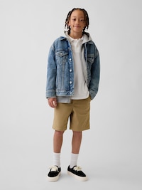 Kids Uniform Stretch Relaxed Khaki Shorts