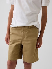 Kids Uniform Stretch Relaxed Khaki Shorts
