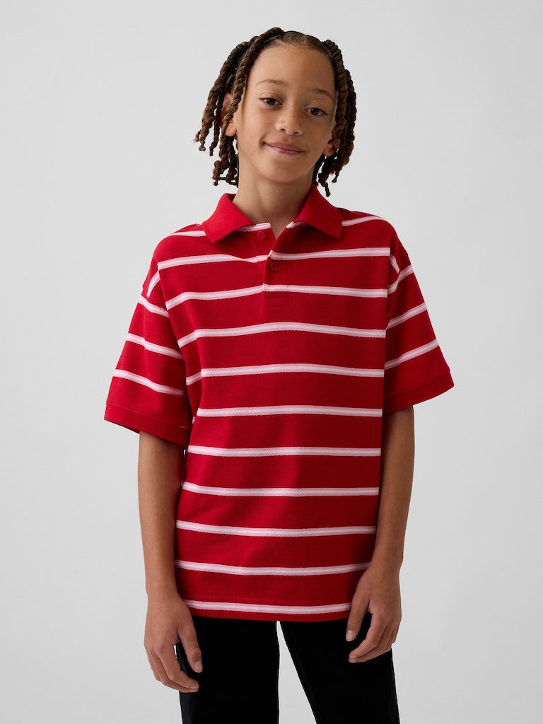 Kids Relaxed Pique Polo Shirt