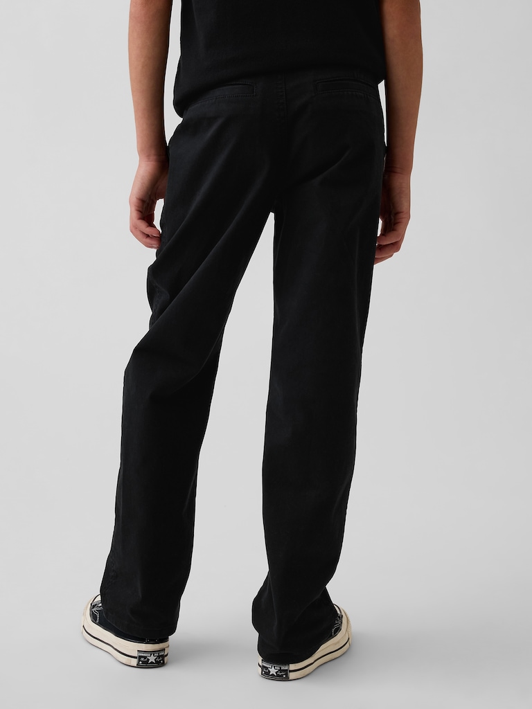 Kids Modern Relaxed Straight Khakis