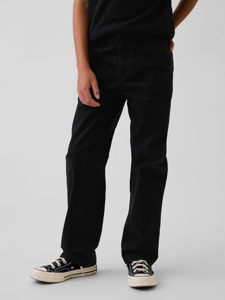Kids Modern Relaxed Straight Khakis