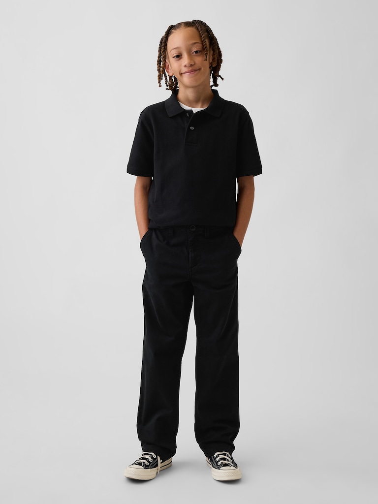 Kids Modern Relaxed Straight Khakis