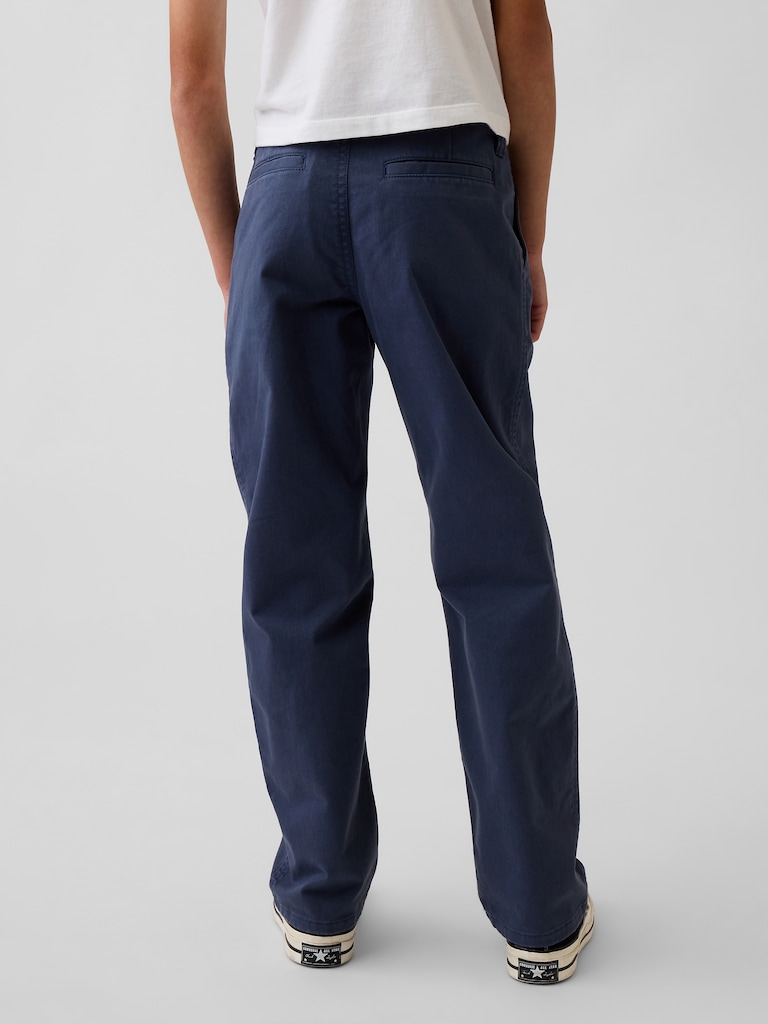 Kids Modern Relaxed Straight Khakis