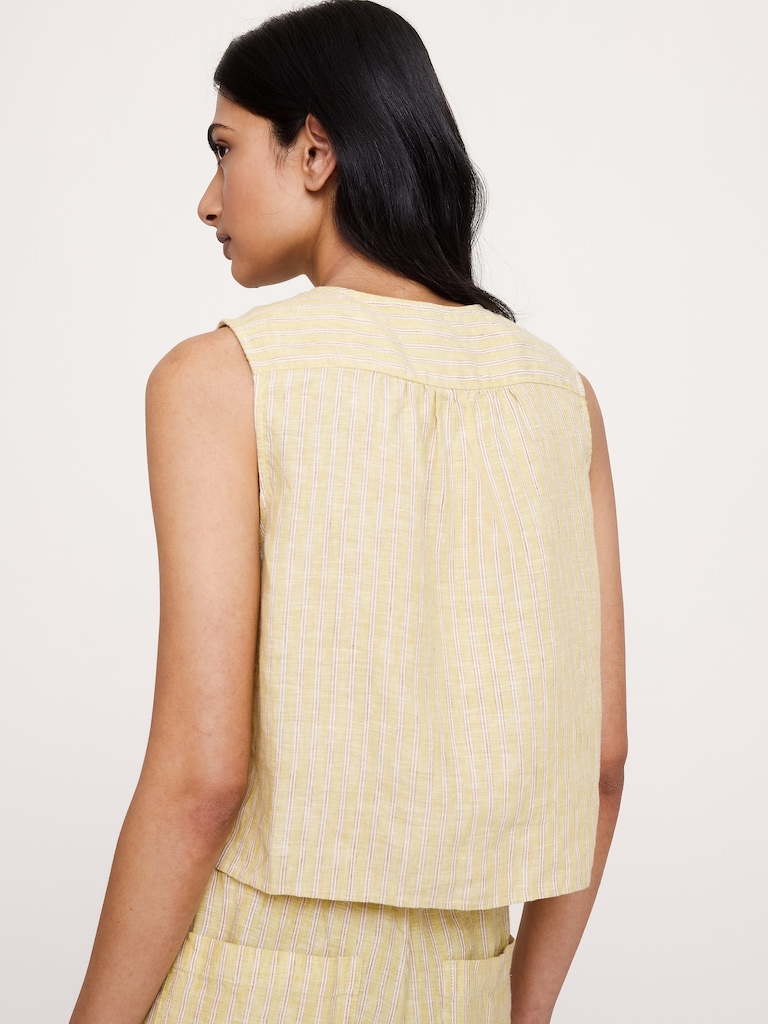 Linen Double-Tie Tank