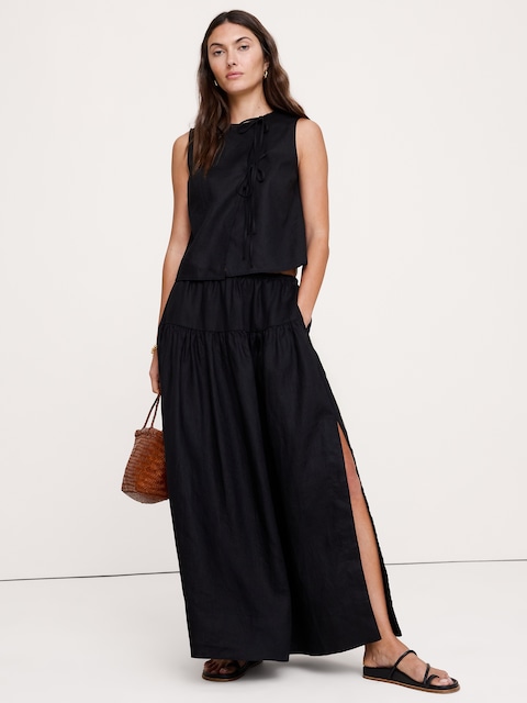 audrey dress black AUDREY MAXI DRESS BLACK, Black / XS by SPRWMN main image 1