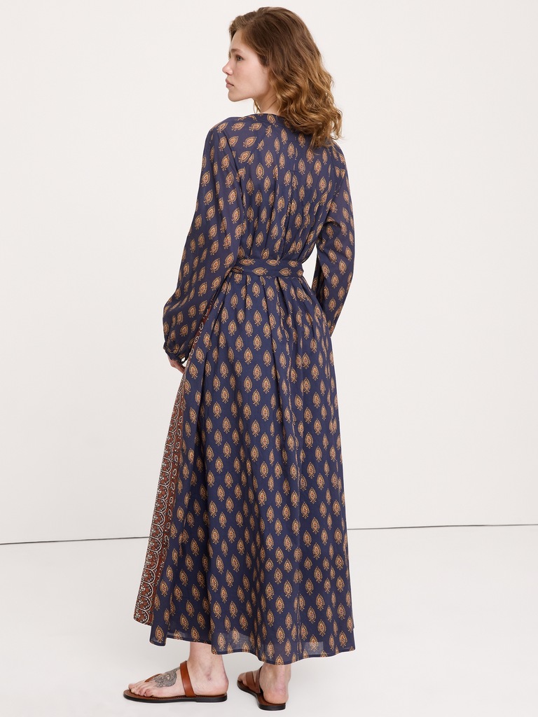 Lightweight Cotton Kaftan Maxi Dress