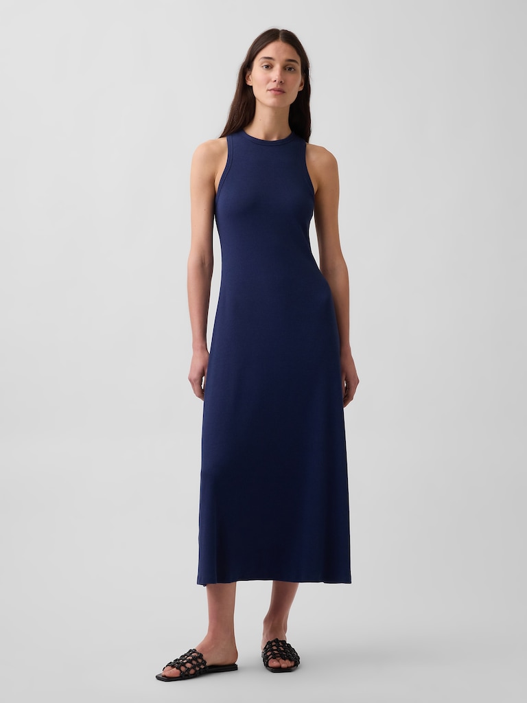 Modern Rib Shelf-Bra Maxi Dress