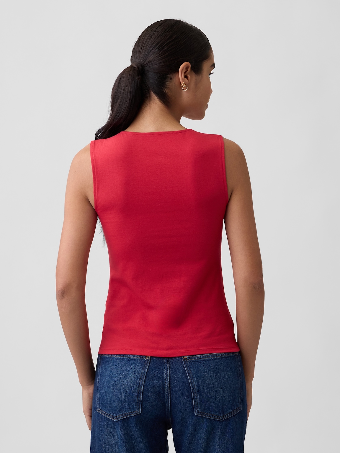 Squareneck Shell Tank Top