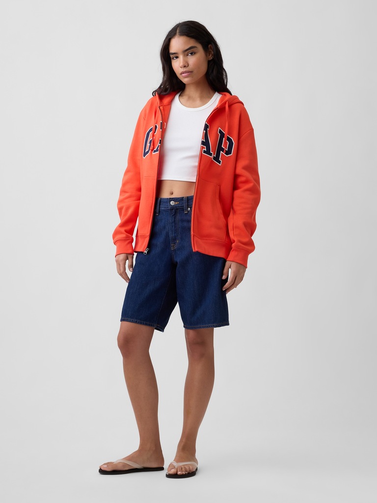 Adult Relaxed Gap Logo Zip Hoodie