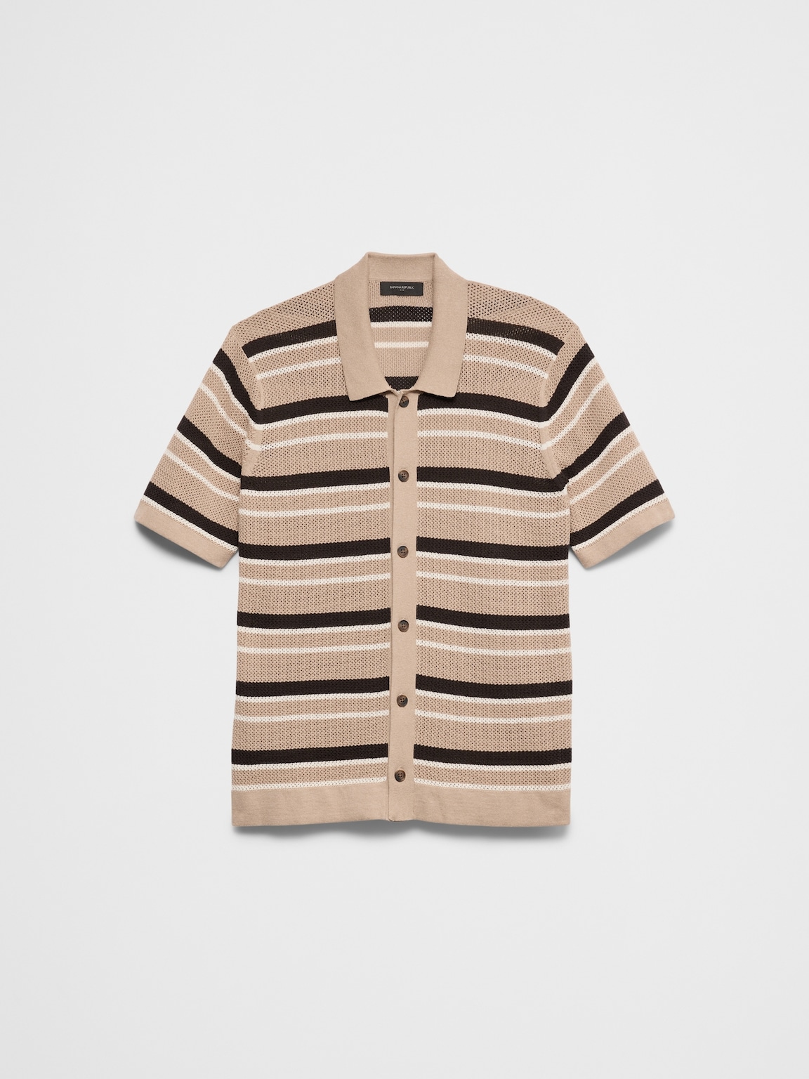 Mesh Sweater Polo