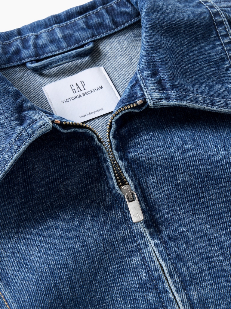 Gap × Victoria Beckham Denim Zip Shirt