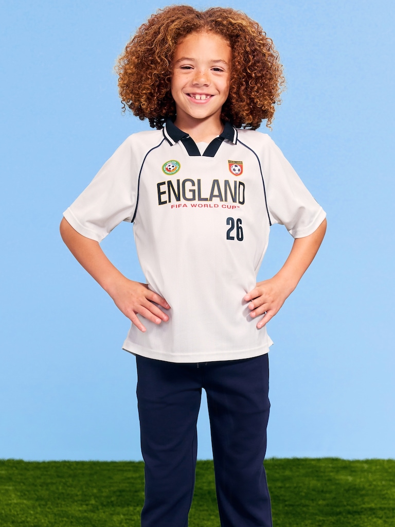 FIFA World Cup 26™ England Lifestyle Collared Jersey T-Shirt for Kids