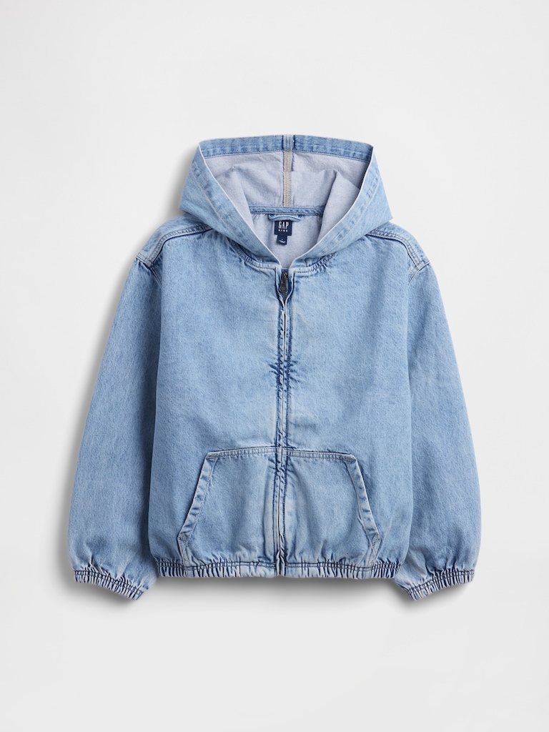 Kids Denim Relaxed Hooded Jacket