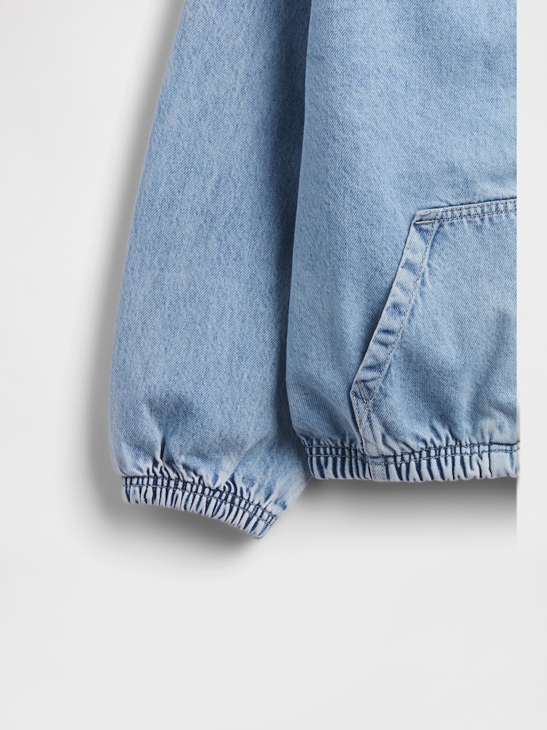 Kids Denim Relaxed Hooded Jacket