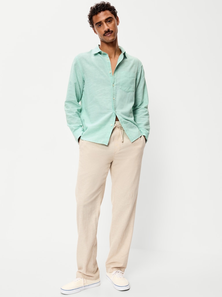 Classic Fit Linen-Blend Shirt