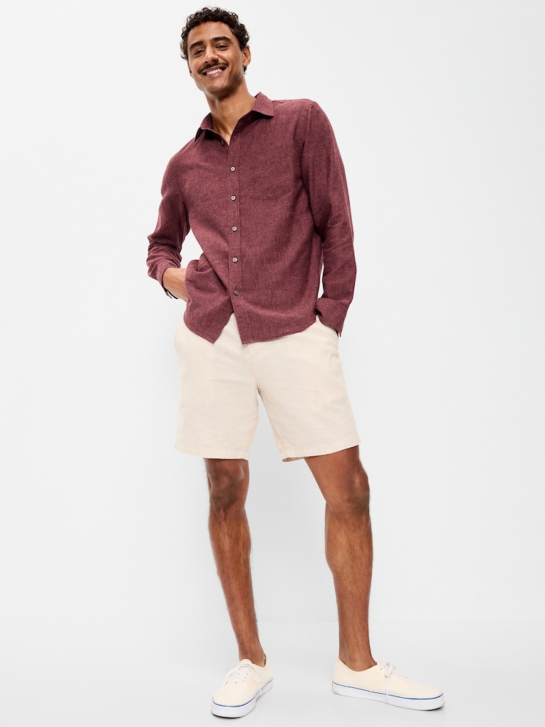 Classic Fit Linen-Blend Shirt