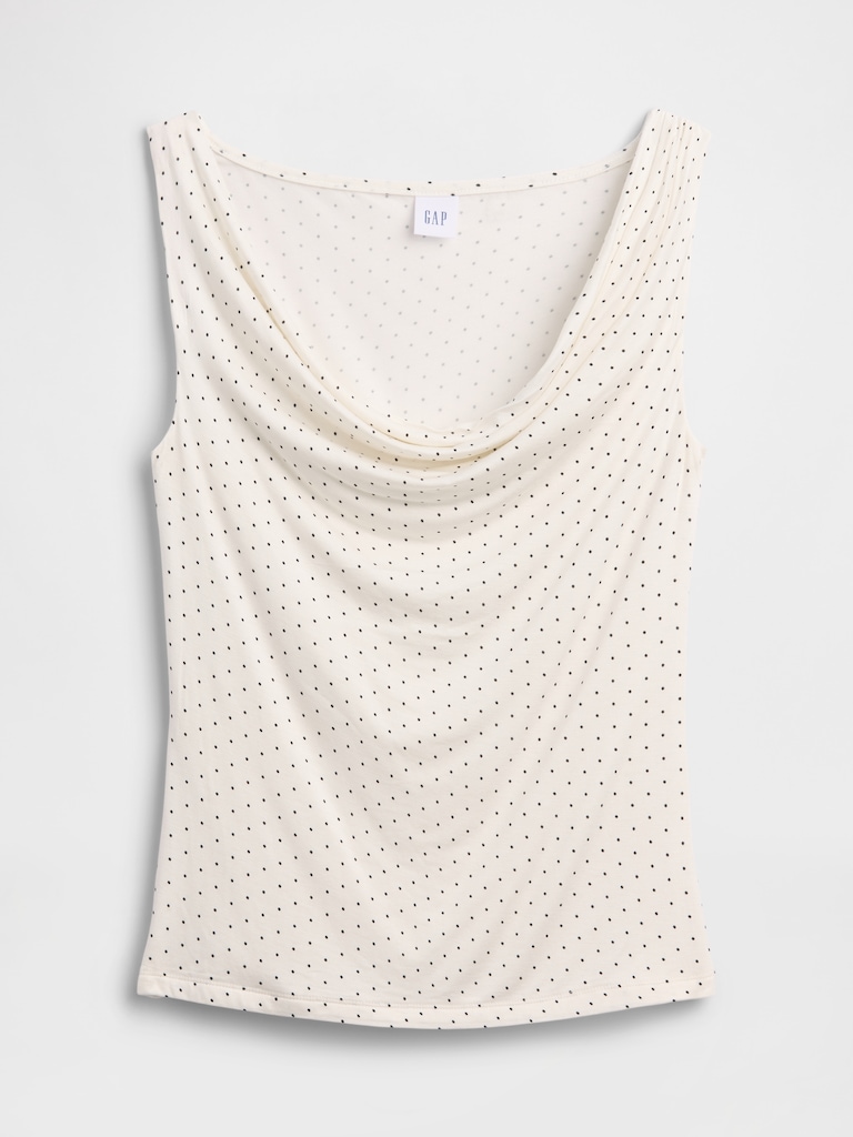 Sleeveless Cowl-Neck Top