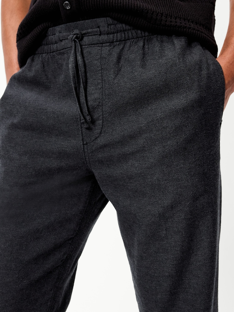 90's Straight-Fit Linen-Blend Pants